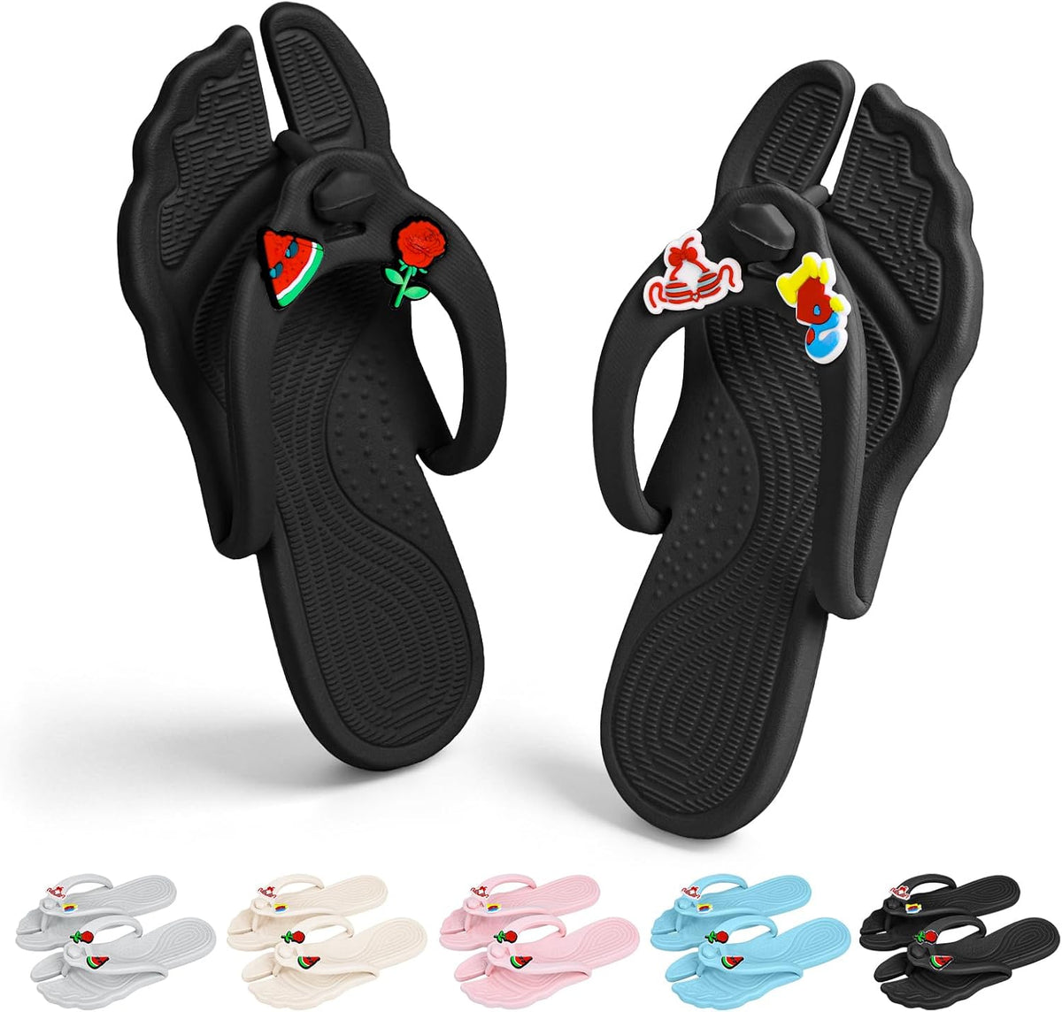 Flip Flops for Women Men Travel Slippers Shower Shoes Foldable Bathroom Camp Beach Sandals Lightweight Non-Slip Quick Dry