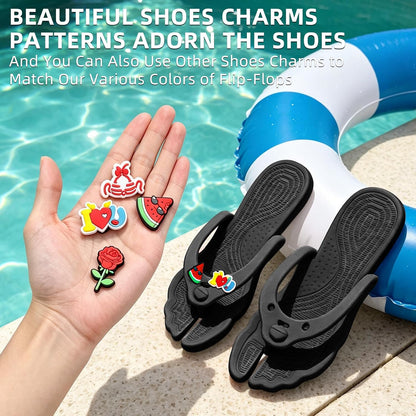 Flip Flops for Women Men Travel Slippers Shower Shoes Foldable Bathroom Camp Beach Sandals Lightweight Non-Slip Quick Dry