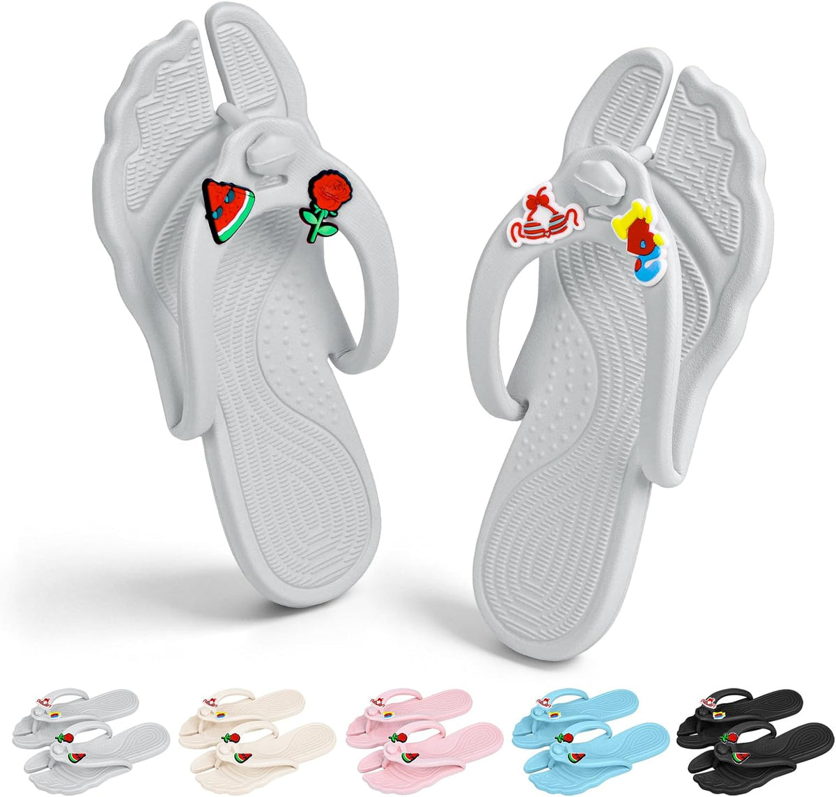 Flip Flops for Women Men Travel Slippers Shower Shoes Foldable Bathroom Camp Beach Sandals Lightweight Non-Slip Quick Dry