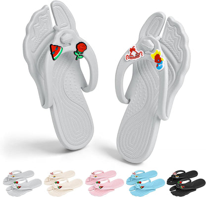 Flip Flops for Women Men Travel Slippers Shower Shoes Foldable Bathroom Camp Beach Sandals Lightweight Non-Slip Quick Dry