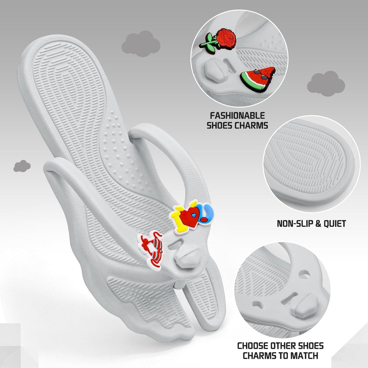Flip Flops for Women Men Travel Slippers Shower Shoes Foldable Bathroom Camp Beach Sandals Lightweight Non-Slip Quick Dry