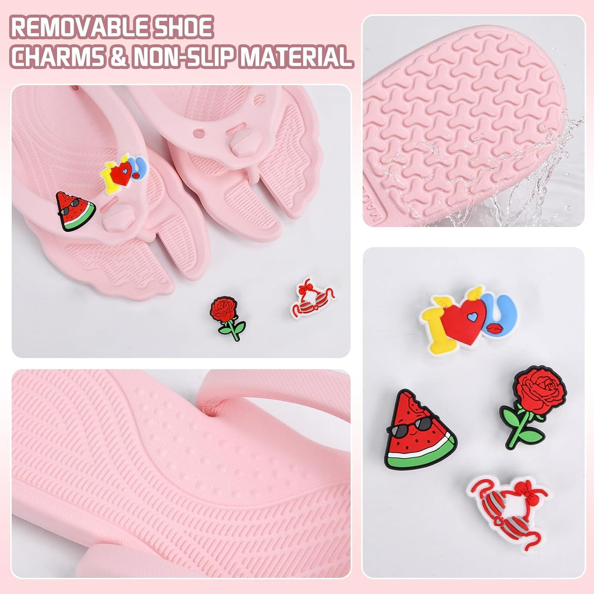 Flip Flops for Women Men Travel Slippers Shower Shoes Foldable Bathroom Camp Beach Sandals Lightweight Non-Slip Quick Dry