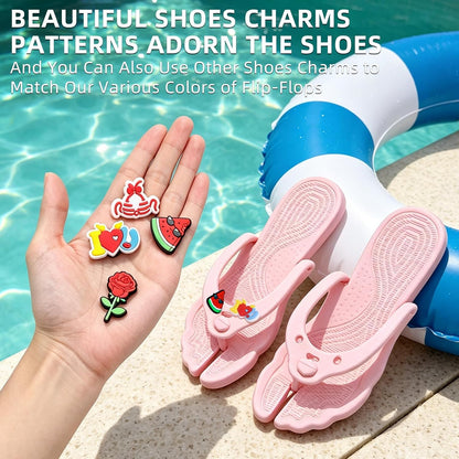 Flip Flops for Women Men Travel Slippers Shower Shoes Foldable Bathroom Camp Beach Sandals Lightweight Non-Slip Quick Dry