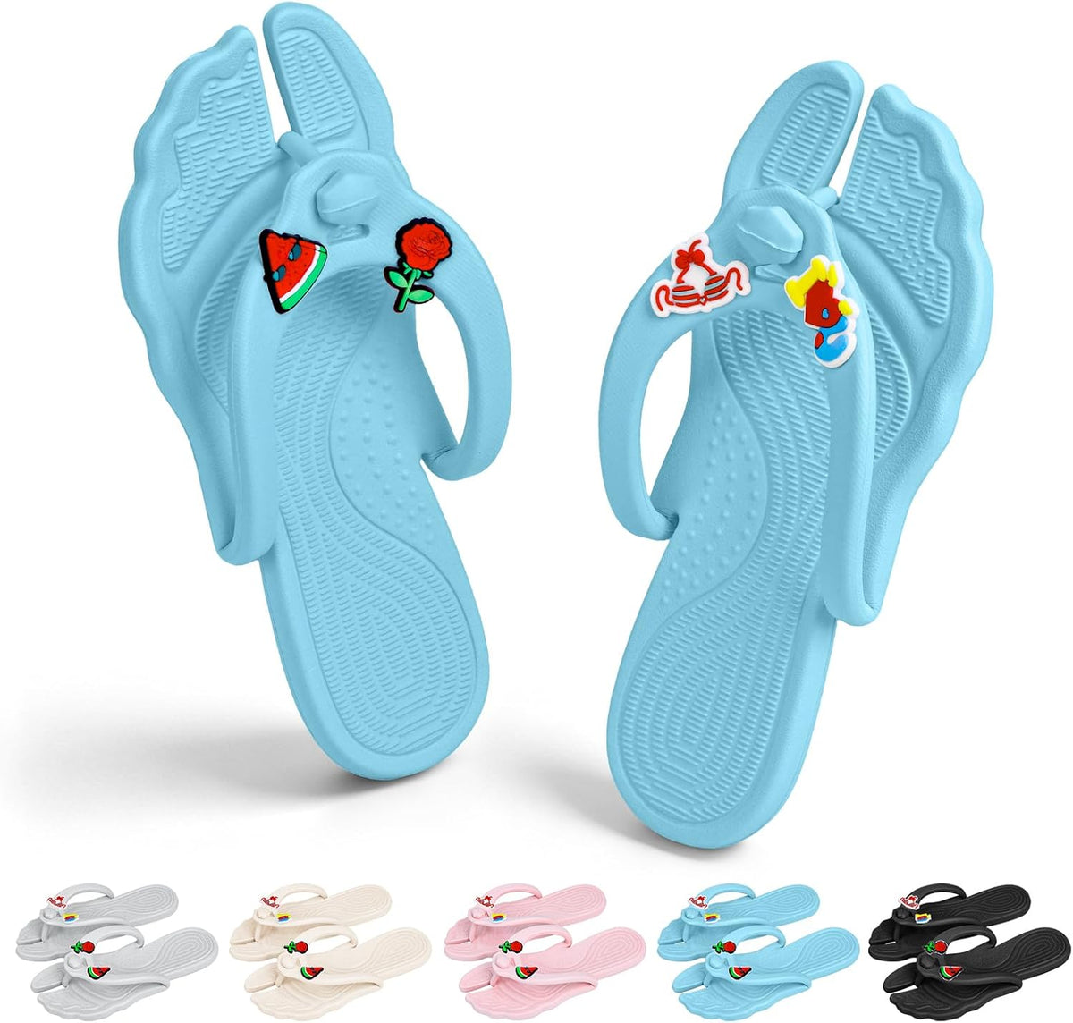 Flip Flops for Women Men Travel Slippers Shower Shoes Foldable Bathroom Camp Beach Sandals Lightweight Non-Slip Quick Dry
