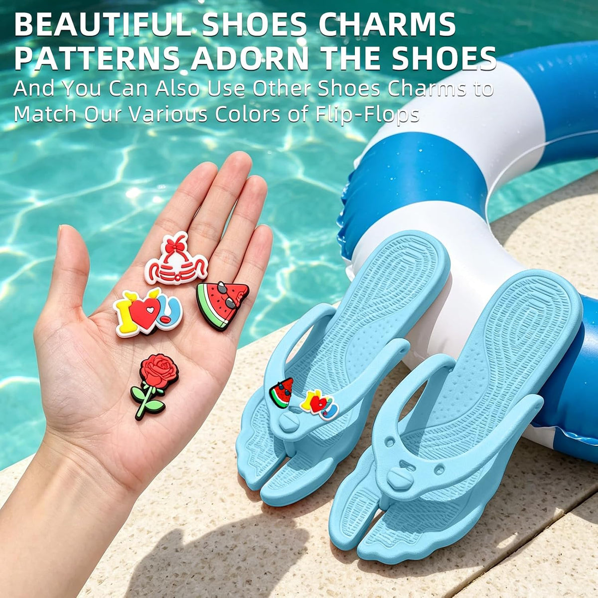 Flip Flops for Women Men Travel Slippers Shower Shoes Foldable Bathroom Camp Beach Sandals Lightweight Non-Slip Quick Dry