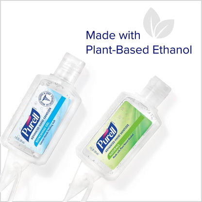 Advanced Hand Sanitizer Variety Pack, Naturals and Refreshing Gel, 1 Fl Oz Travel Size Flip-Cap Bottle with Jelly Wrap Carrier (Pack of 8) - 3900-09-ECSC