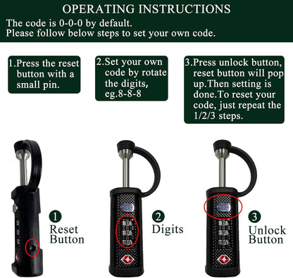 LAFENLIN TSA Lock for Gun Case, 3-Dial Combo Padlock
