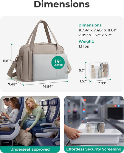 Expandable Personal Item Travel Bag, 2 Set Duffel Bag for Women