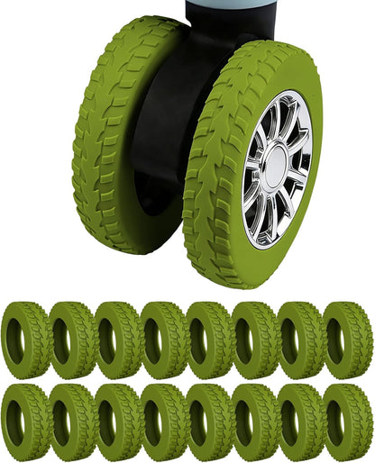 Silicone Luggage Wheel Covers for 2-2.4" Spinner Wheels,Black