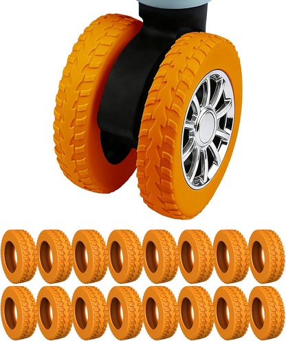 Silicone Luggage Wheel Covers for 2-2.4" Spinner Wheels,Black