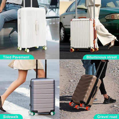 Silicone Luggage Wheel Covers for 2-2.4" Spinner Wheels,Black