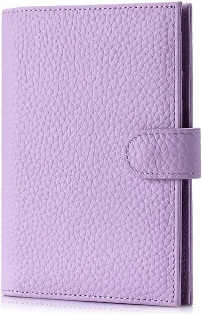 Leather RFID Blocking Slim Passport Holder for Travel Women