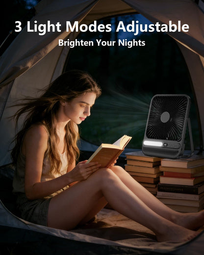 8000mAh Portable Travel Fan,7in 28hrs Ultra-Thin Desk Fan