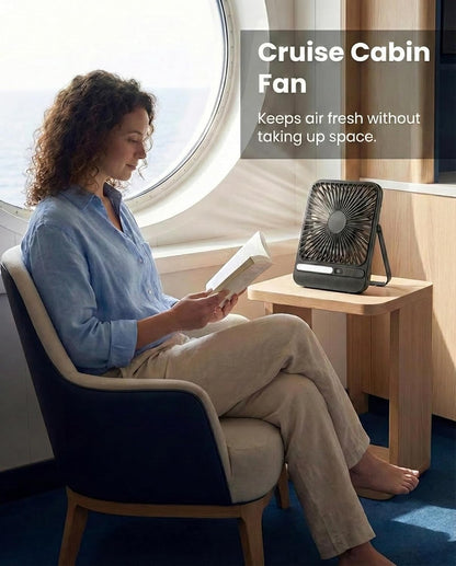 8000mAh Portable Travel Fan,7in 28hrs Ultra-Thin Desk Fan