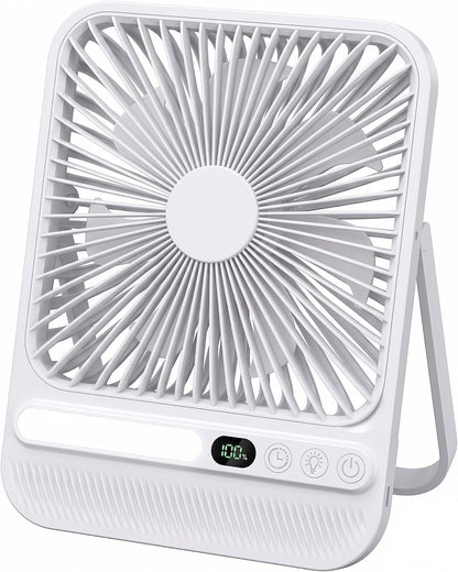 8000mAh Portable Travel Fan,7in 28hrs Ultra-Thin Desk Fan