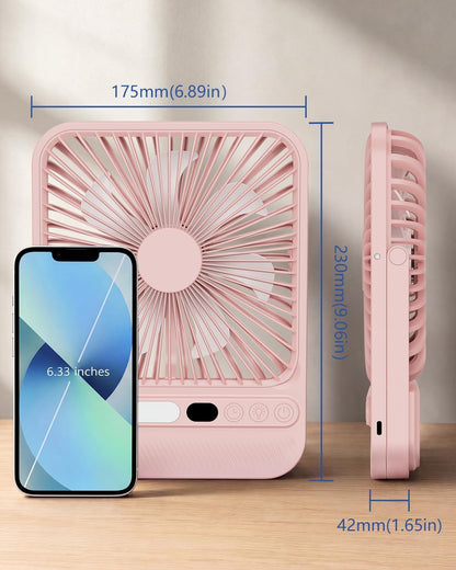 8000mAh Portable Travel Fan,7in 28hrs Ultra-Thin Desk Fan
