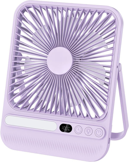 8000mAh Portable Travel Fan,7in 28hrs Ultra-Thin Desk Fan