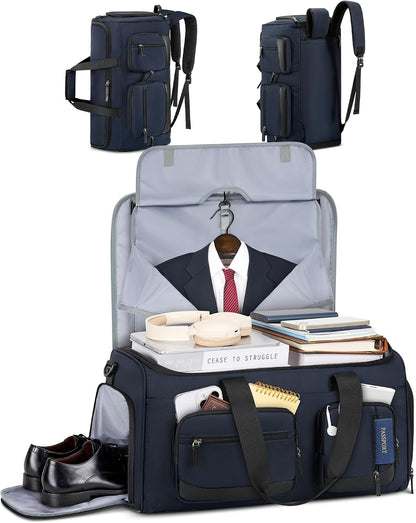 Garment Bag for Men, 45L Convertible Suit Travel Bag, Black