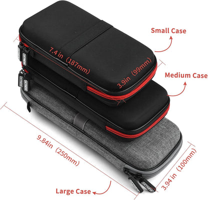 Hard Travel Case Fit for RAVPower 26800/20100/20000mAh, Anker Power Core 26800mAh/PowerCore +26800mAh, Dulla M50000 Power Bank 12000mAh, ROMOSS 30000mAh, Lab599 Tx500 Radio (Large Black)