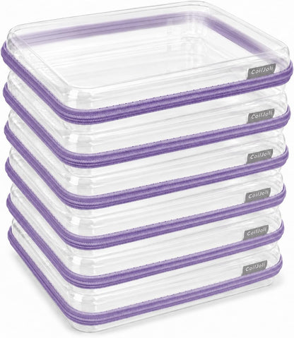 3PCS Large Clear Hard Shell Zippered Case, Diaper Bag Organizing Pouches, Waterproof Cosmetic Bag, Storage Organizer Bins.