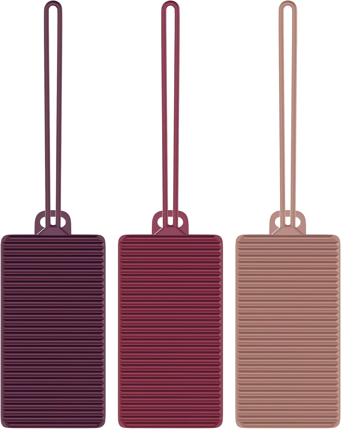 Set of 3 Silicone Privacy Luggage Tags
