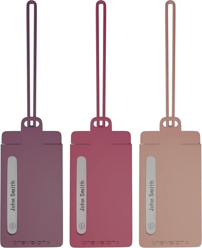 Set of 3 Silicone Privacy Luggage Tags