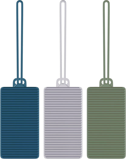 Set of 3 Silicone Privacy Luggage Tags