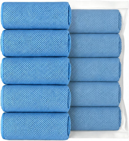 5 Pack Cooling Towels, 40 Inches x 12 Inches, Breathable Soft Chilly Microfiber Towel for Yoga, Sport, Running, Workout, Gym, Camping and Fitness, Multicolor