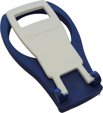 Fold Away Cup Carrier/Caddy [Made in UK] (Blue) Take-Out Coffee Soft Drink Pint Beer Beverage Holder, Sturdy Reusable Pocket Size, Festival Sports Gigs - Easy & Safe 2,3,4 Cups