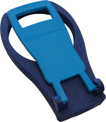 Fold Away Cup Carrier/Caddy [Made in UK] (Blue) Take-Out Coffee Soft Drink Pint Beer Beverage Holder, Sturdy Reusable Pocket Size, Festival Sports Gigs - Easy & Safe 2,3,4 Cups