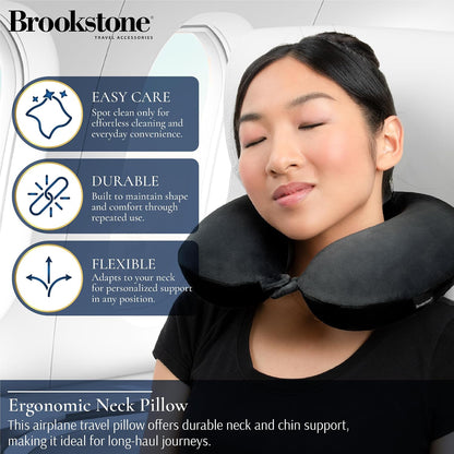 Travel Neck Pillow - Lightweight U-Shaped Memory Foam Travel Pillow for Airplane, Car Travels & Sleeping, Blue
