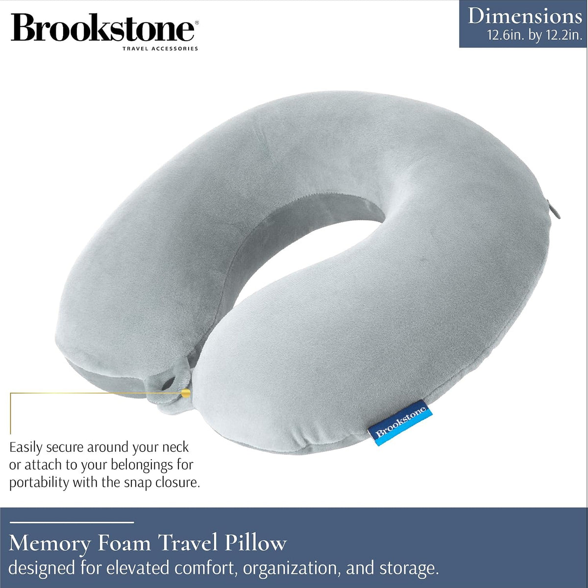 Travel Neck Pillow - Lightweight U-Shaped Memory Foam Travel Pillow for Airplane, Car Travels & Sleeping, Blue