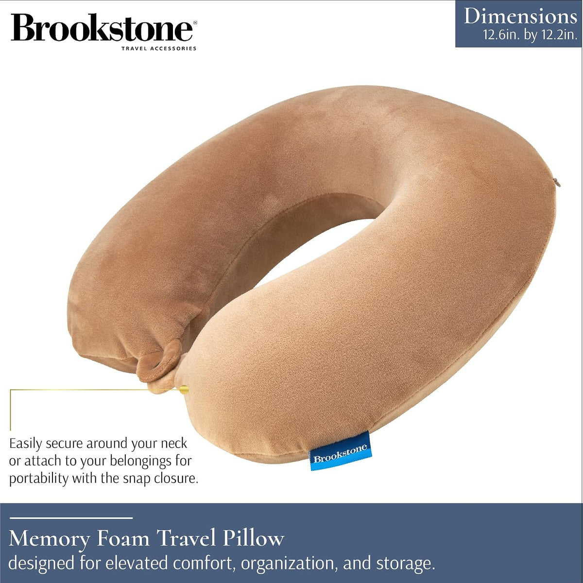 Travel Neck Pillow - Lightweight U-Shaped Memory Foam Travel Pillow for Airplane, Car Travels & Sleeping, Blue