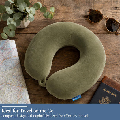 Travel Neck Pillow - Lightweight U-Shaped Memory Foam Travel Pillow for Airplane, Car Travels & Sleeping, Blue