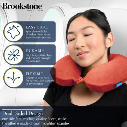 Travel Neck Pillow - Lightweight U-Shaped Memory Foam Travel Pillow for Airplane, Car Travels & Sleeping, Blue