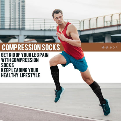 Copper Compression Socks Men & Women 4 Pairs,Best Support for Nurses,Running,FLying,Athletic