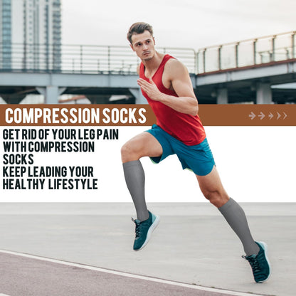 Copper Compression Socks Men & Women 4 Pairs,Best Support for Nurses,Running,FLying,Athletic