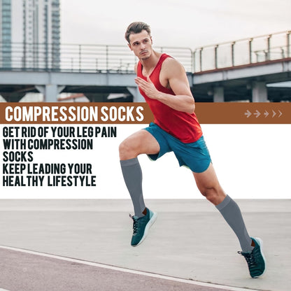 Copper Compression Socks Men & Women 4 Pairs,Best Support for Nurses,Running,FLying,Athletic