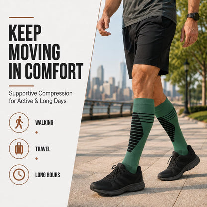 Copper Compression Socks Men & Women 4 Pairs,Best Support for Nurses,Running,FLying,Athletic