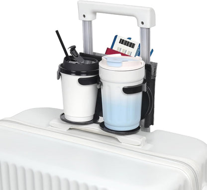 Luggage Travel Cup Holder, Folding Drink Caddy for Suitcases
