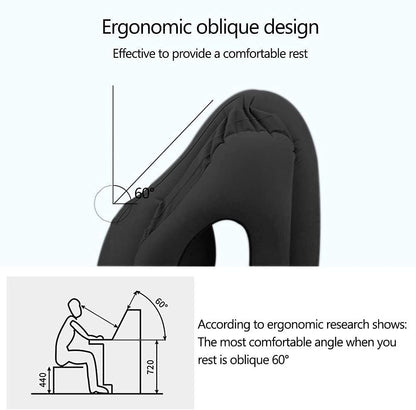 Inflatable Travel Pillows for Airplane, Blow Up Neck Pillow for Sleeping, Airplane Travel Essentials for Long Flight Support Head, Neck and Lumbar, Used for Car/Bus/Train/Office Rest, Adults Kids