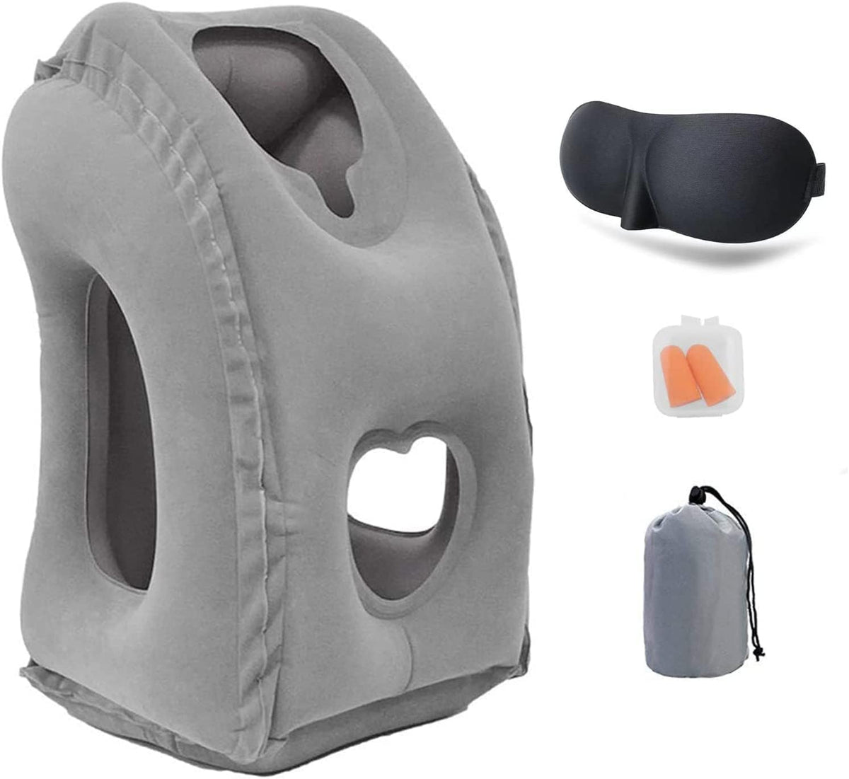 Inflatable Travel Pillows for Airplane, Blow Up Neck Pillow for Sleeping, Airplane Travel Essentials for Long Flight Support Head, Neck and Lumbar, Used for Car/Bus/Train/Office Rest, Adults Kids