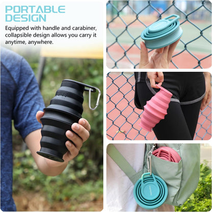 Collapsible Water Bottle, BPA Free Silicone Foldable Water Bottles