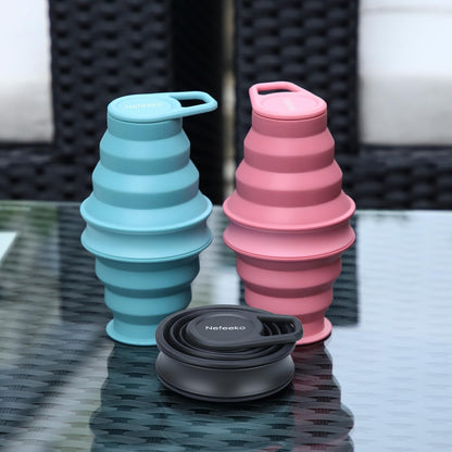 Collapsible Water Bottle, BPA Free Silicone Foldable Water Bottles