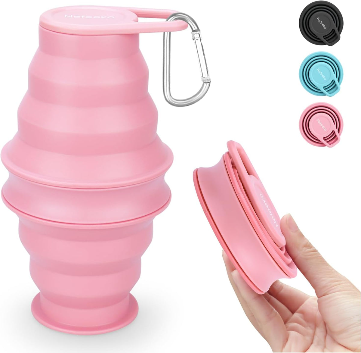 Collapsible Water Bottle, BPA Free Silicone Foldable Water Bottles