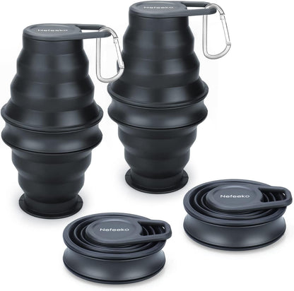 Collapsible Water Bottle, BPA Free Silicone Foldable Water Bottles