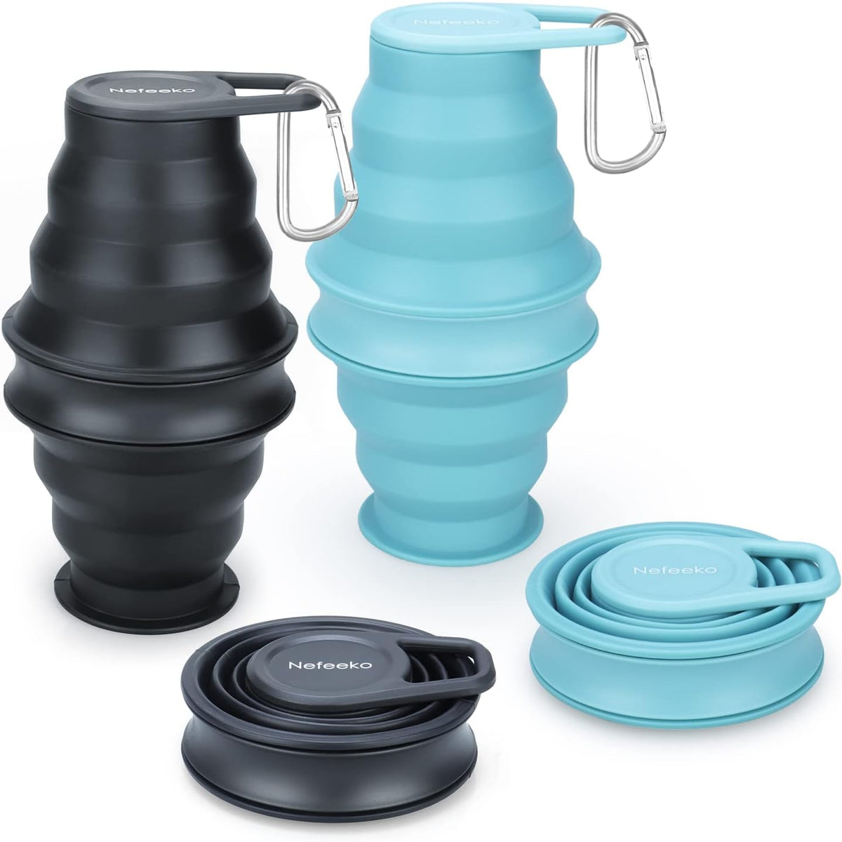 Collapsible Water Bottle, BPA Free Silicone Foldable Water Bottles