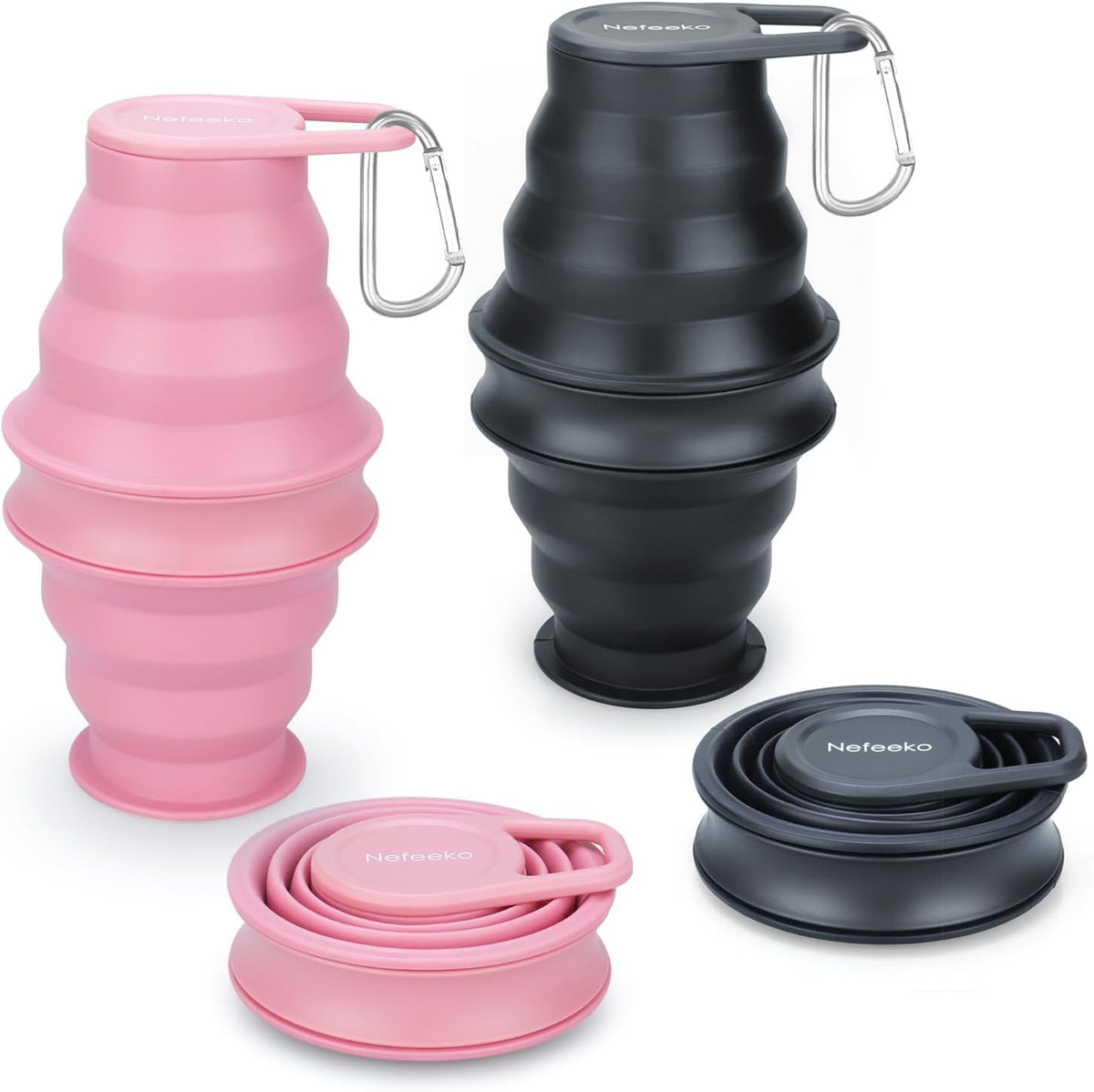 Collapsible Water Bottle, BPA Free Silicone Foldable Water Bottles