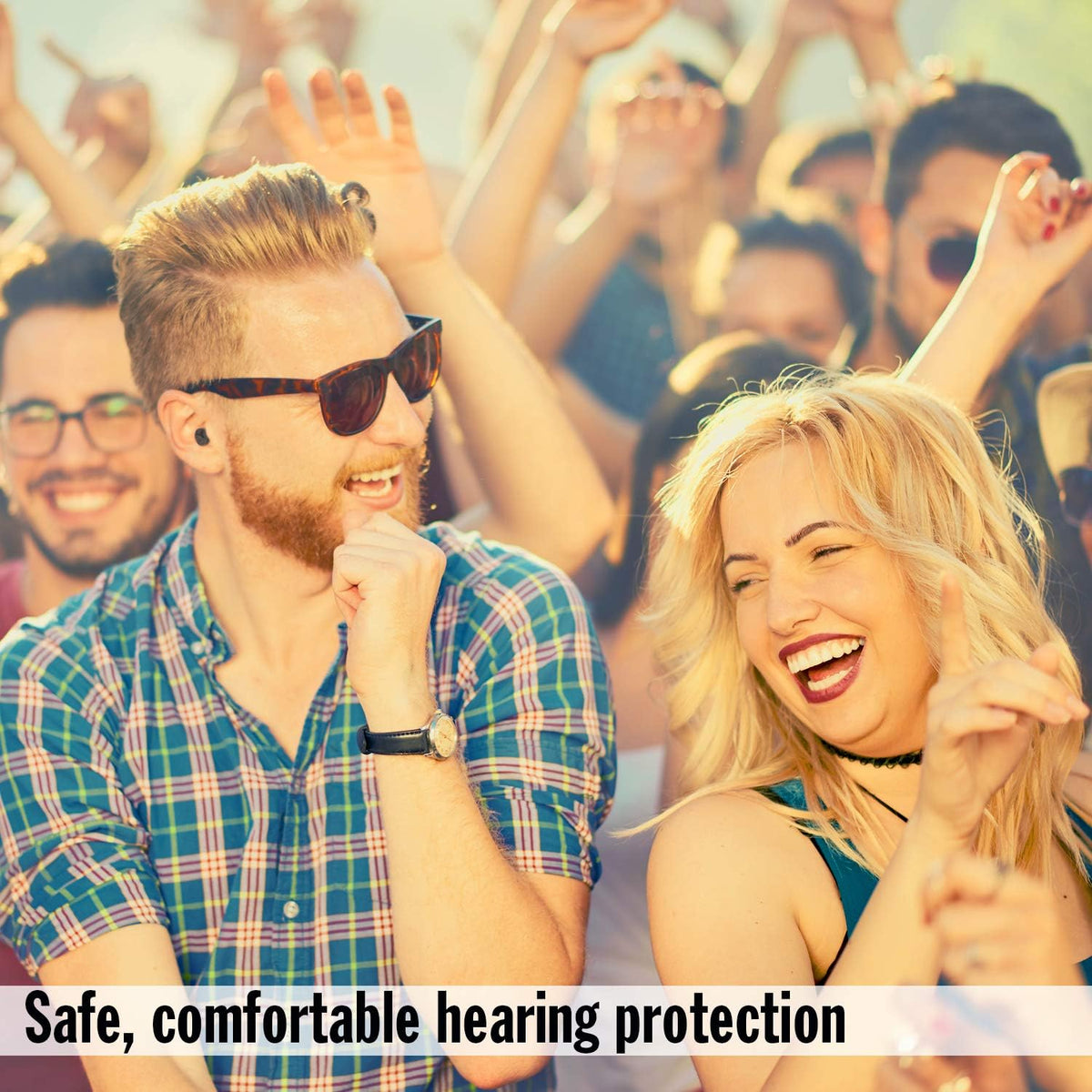 Blackout Soft Foam Earplugs, 7 Pair with Travel Case - 32 dB Highest NRR, Comfortable Ear Plugs for Concerts, Jam Sessions, Nightclubs, Loud Events and Shooting Sports