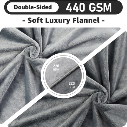 Waterproof Blanket for Bed, Soft Flannel Twin Bed Blanket 60" x 80"